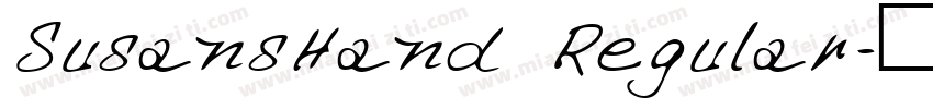 SusansHand Regular字体转换